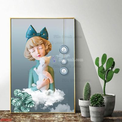 File gốc Tranh decor phủ gương hiện đại KF50023 (thiết kế) cho in ấn