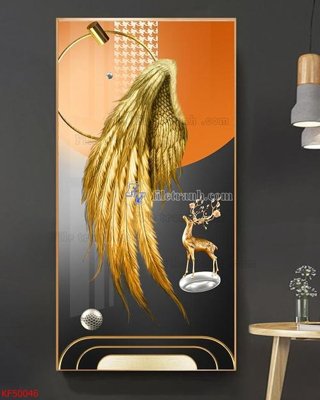 File tranh Tranh decor phủ gương hiện đại KF50046 (gốc) in backlit film