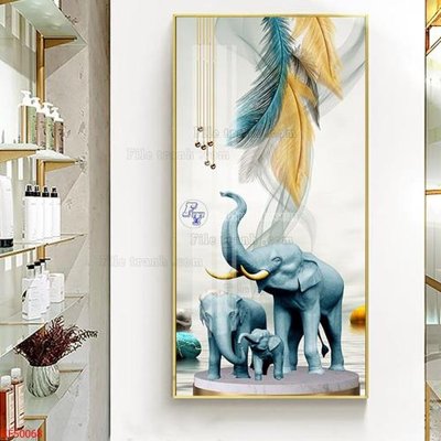 File tranh gốc Tranh decor phủ gương hiện đại KF50068 (bản quyền) độc đáo
