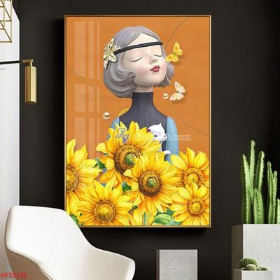 File gốc Tranh decor phủ gương hiện đại KF50135 (ảnh chi tiết) để in trần