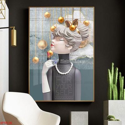 File gốc Tranh decor phủ gương hiện đại KF50136 (thiết kế) cho in ấn