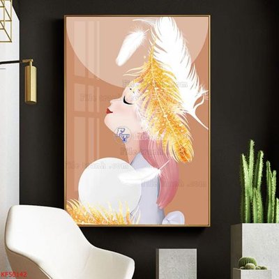 File ảnh Tranh decor phủ gương hiện đại KF50142 (gốc) dùng in Pano
