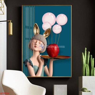 Mua file gốc Tranh decor phủ gương hiện đại KF50154 (in ấn) tại Filetranh.com