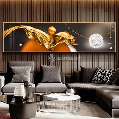 Download file gốc Tranh decor phủ gương hiện đại KF50209 (in lụa) cao cấp