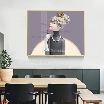 File ảnh Tranh decor phủ gương hiện đại KF50223 (gốc) in PP, decal