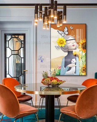 File gốc Tranh decor phủ gương hiện đại KF50232 (dành cho trang trí nội thất)