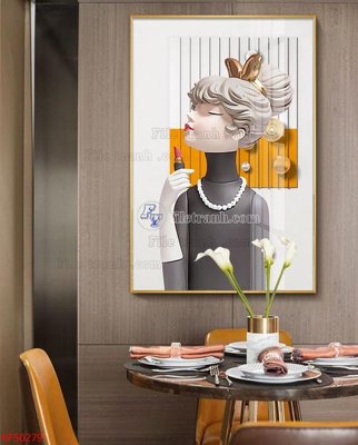 Download file ảnh gốc Tranh decor phủ gương hiện đại KF50279 để in ấn