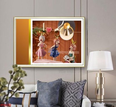 File gốc Tranh decor phủ gương hiện đại KF50285 (trang trí) cho phòng khách