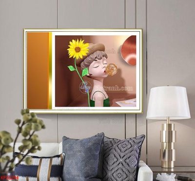 File tranh quảng cáo Tranh decor phủ gương hiện đại KF50294 (download file gốc)