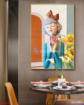 File PSD Tranh decor phủ gương hiện đại KF50326 (gốc) tách lớp chi tiết