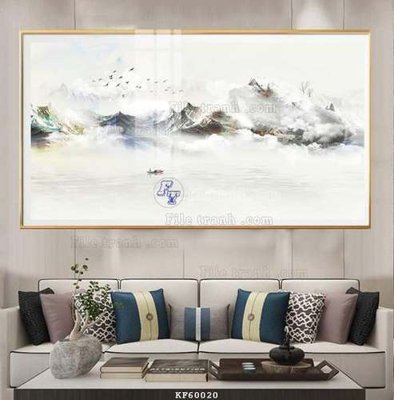 File in lụa File tranh hiện đại pha lê gương KF60020 (phong cảnh) File tranh hiện đại pha lê gương KF60020