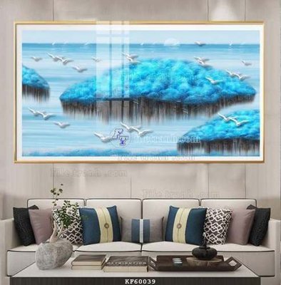 File gốc File tranh hiện đại pha lê gương KF60039 (in lụa) hoa văn cổ điển