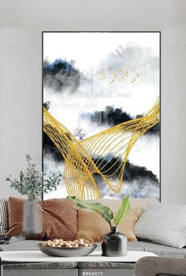 File in ấn File tranh hiện đại pha lê gương KF60077 chuyên nghiệp