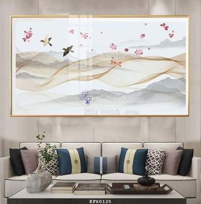 Cung cấp file tranh gốc File tranh hiện đại pha lê gương KF60125 độc quyền