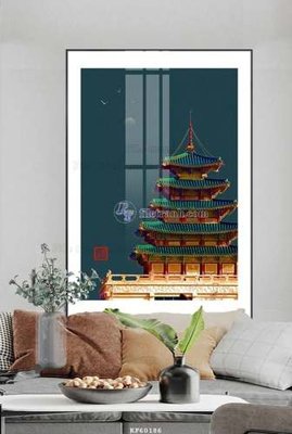 File tranh gốc File tranh hiện đại pha lê gương KF60186 (sắc nét từng chi tiết)