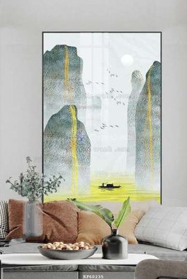 File tranh File tranh hiện đại pha lê gương KF60235 (gốc) in trên kính