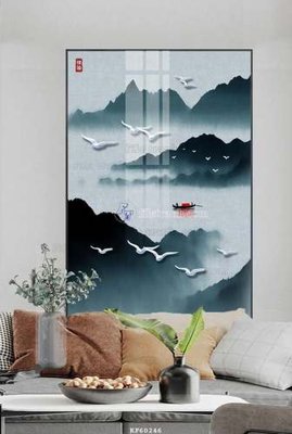 File PSD File tranh hiện đại pha lê gương KF60246 (gốc) nhiều lớp (multi-layer)