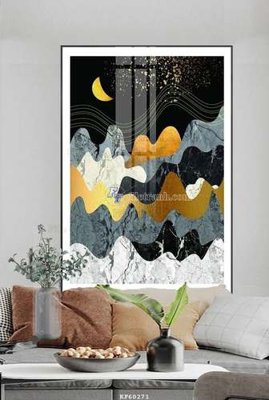 File tranh File tranh hiện đại pha lê gương KF60271 (bản gốc) in lụa 5D