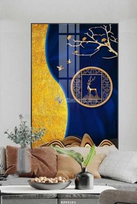 Ảnh gốc File tranh hiện đại pha lê gương KF60283 (nét căng) in mica