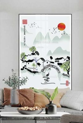 File gốc File tranh hiện đại pha lê gương KF60425 (in mica) trang trí