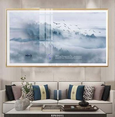 File tranh File tranh hiện đại pha lê gương KF60601 (gốc) in vải canvas