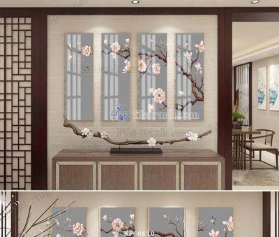 File gốc File tranh hiện đại pha lê gương KF60610 (in tráng gương) hiện đại