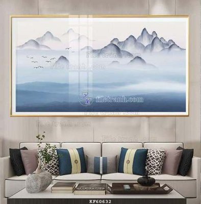 File in lụa File tranh hiện đại pha lê gương KF60632 (hoa văn) File tranh hiện đại pha lê gương KF60632