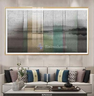 File tranh File tranh hiện đại pha lê gương KF60643 (bản gốc) in lụa dán tường