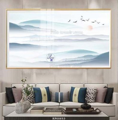 File tranh File tranh hiện đại pha lê gương KF60653 (bản gốc) in lụa dán tường