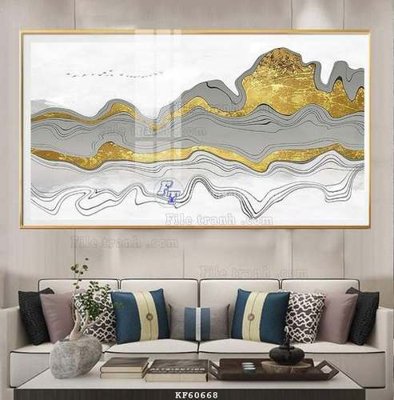 File ảnh File tranh hiện đại pha lê gương KF60668 (gốc) in PP, decal