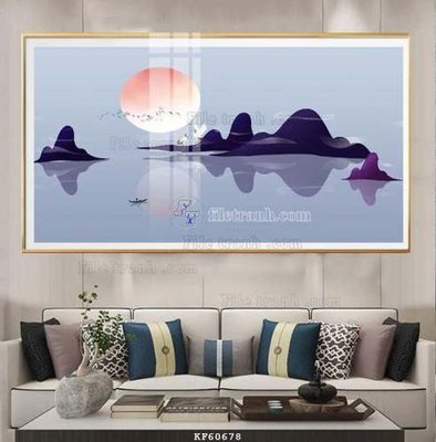 File tranh gốc File tranh hiện đại pha lê gương KF60678 (bản đẹp) độc quyền