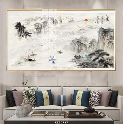 File gốc File tranh hiện đại pha lê gương KF60717 (ảnh chi tiết) để in trần