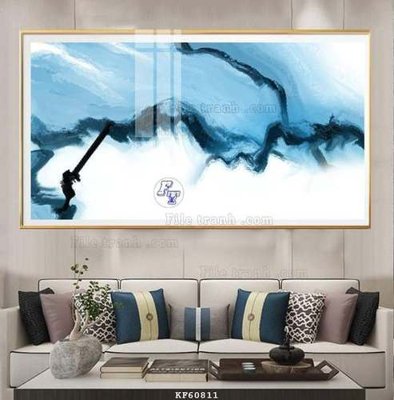 File tranh File tranh hiện đại pha lê gương KF60811 (ảnh gốc) in trần nhà