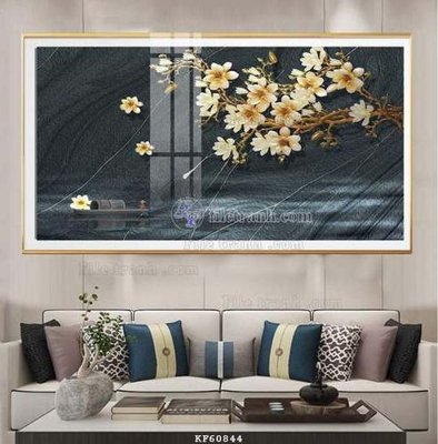 File tranh File tranh hiện đại pha lê gương KF60844 (file gốc) chủ đề phong thủy