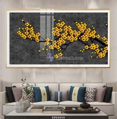 File ảnh File tranh hiện đại pha lê gương KF60859 (gốc) in PP, decal