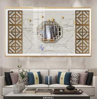 Ảnh gốc File tranh hiện đại pha lê gương KF60861 (siêu chi tiết) để in ấn