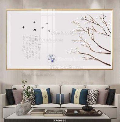 Cung cấp file tranh gốc File tranh hiện đại pha lê gương KF60892 độc quyền
