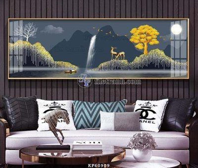 File tranh File tranh hiện đại pha lê gương KF60909 (bản gốc) in lụa 5D