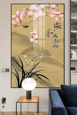 File gốc File tranh hiện đại pha lê gương KF60939 (PNG) nền trong suốt