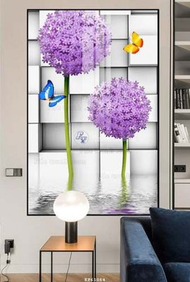 File gốc File tranh hiện đại pha lê gương KF61064 (in lụa) tranh phong thủy