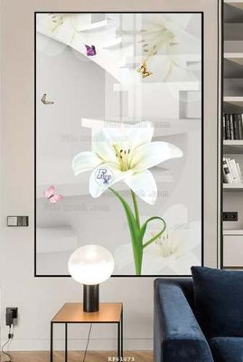 File in trần File tranh hiện đại pha lê gương KF61073 (bản gốc) mây trời