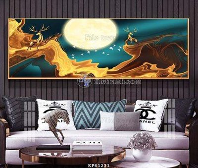 File tranh File tranh hiện đại pha lê gương KF61231 (bản gốc) in canvas