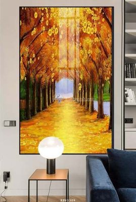 Tải file File tranh hiện đại pha lê gương KF61309 (gốc) chủ đề hoa sen