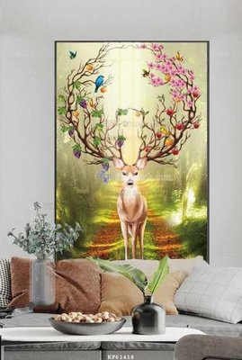 File gốc File tranh hiện đại pha lê gương KF61418 (chuẩn CMYK) cho nhà in