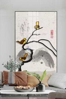 Tải file File tranh hiện đại pha lê gương KF61465 (gốc) làm tranh treo tường