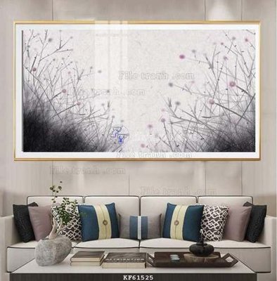 File gốc in tráng gương File tranh hiện đại pha lê gương KF61525 chi tiết