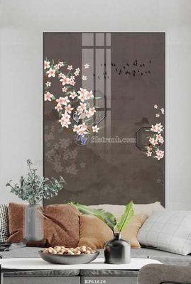 File gốc File tranh hiện đại pha lê gương KF61620 (in lụa) trang trí tường