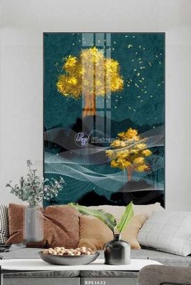 File gốc File tranh hiện đại pha lê gương KF61622 (in tráng gương) nghệ thuật