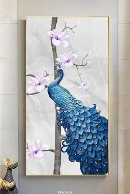 File tranh File tranh hiện đại pha lê gương KF61810 (bản gốc) in lụa 3D