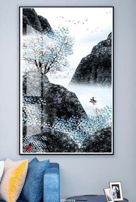 Tải file File tranh hiện đại pha lê gương KF61814 (PSD) cho in ấn quảng cáo